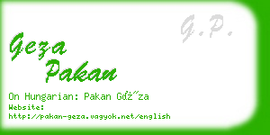 geza pakan business card